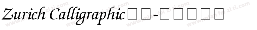 Zurich Calligraphic字体字体转换